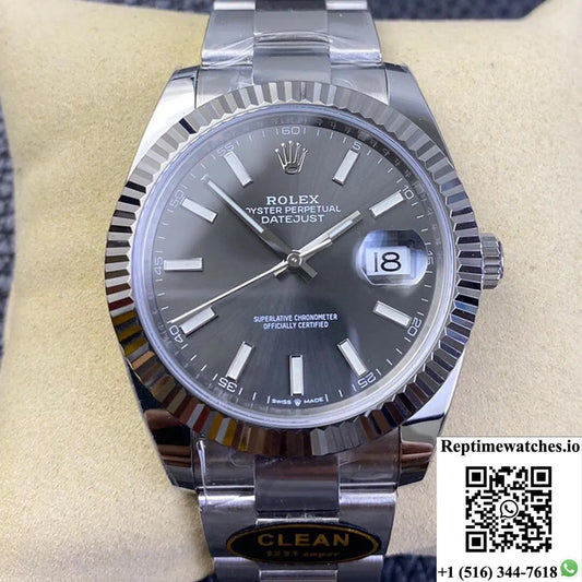 Rolex Datejust M126334-0013 Clean Factory Grey Dial-Rep Time Watches