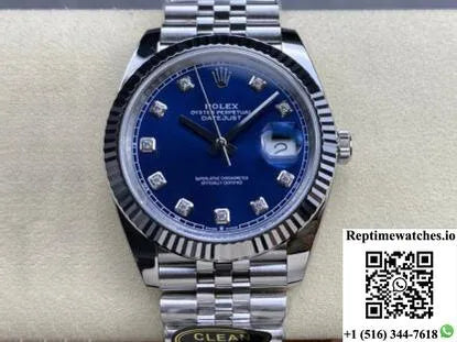 Rolex Datejust M126334-0016 Clean Factory Blue Dial-Rep Time Watches