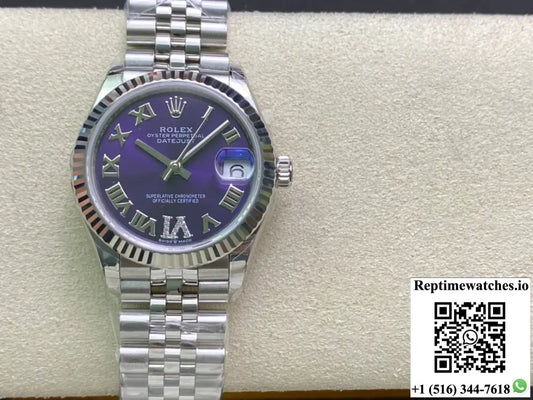 Rolex Datejust M178274-0088 31MM EW Factory Purple Dial - Watches
