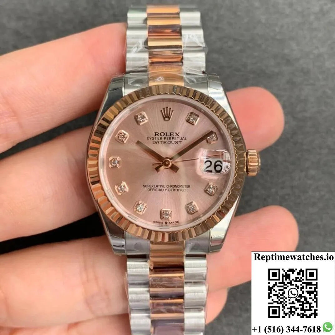 Rolex Datejust M278271-0023 Gs Factory Rose Gold-Rep Time Watches