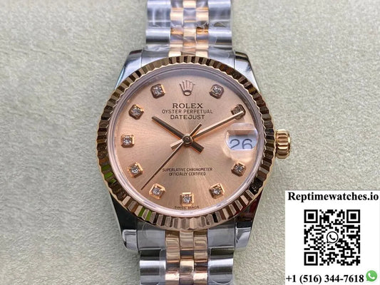 Rolex Datejust M278271-0024 31Mm Ew Factory Rose Gold-Rep Time Watches