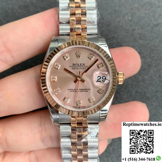 Rolex Datejust M278271-0024 Gs Factory Rose Gold-Rep Time Watches
