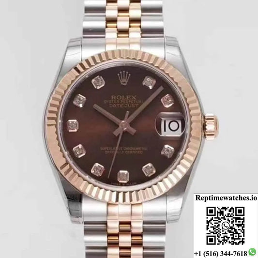 Rolex Datejust M278271-0028 Gs Factory Brown Dial-Rep Time Watches