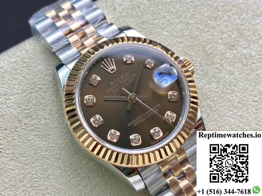 Rolex Datejust M278271-0028 Gs Factory Gold Diamond Dial-Rep Time Watches