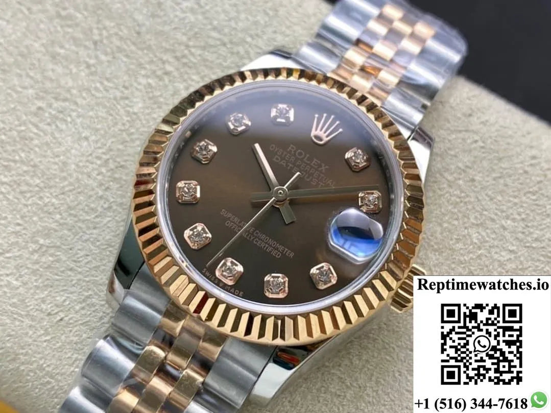 Rolex Datejust M278271-0028 Gs Factory Gold Diamond Dial-Rep Time Watches