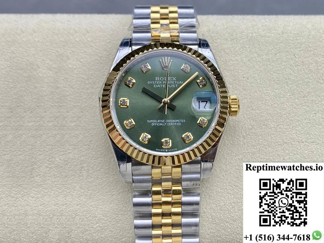 Rolex Datejust M278273-0030 31Mm Gs Factory Green Dial-Rep Time Watches