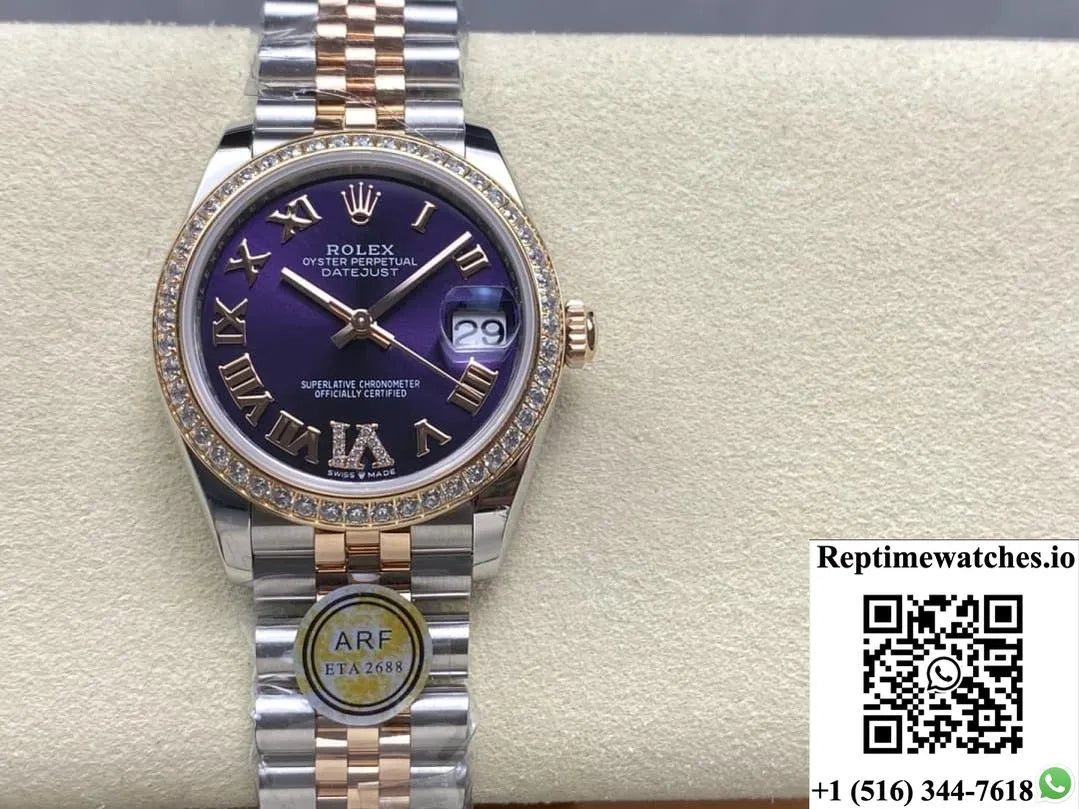 Rolex Datejust M278381Rbr-0020 Ar Factory Purple Dial-Rep Time Watches