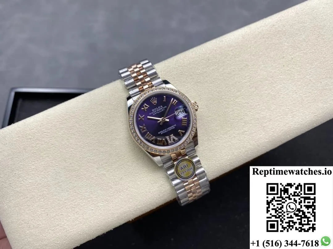 Rolex Datejust M278381Rbr-0020 Ar Factory Purple Dial-Rep Time Watches