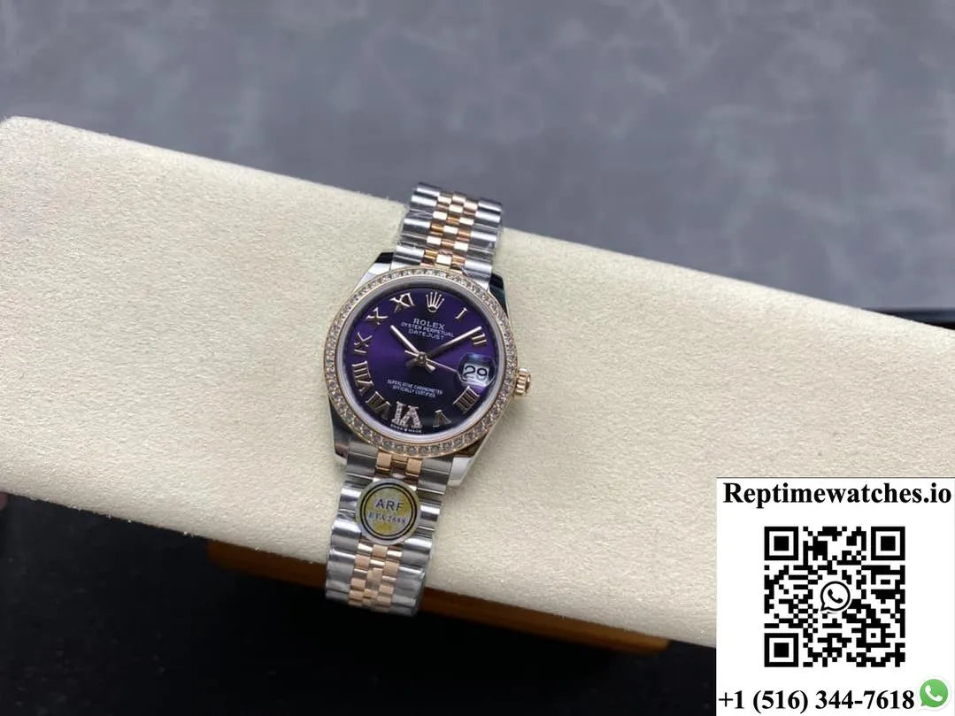 Rolex Datejust M278381Rbr-0020 Ar Factory Purple Dial-Rep Time Watches