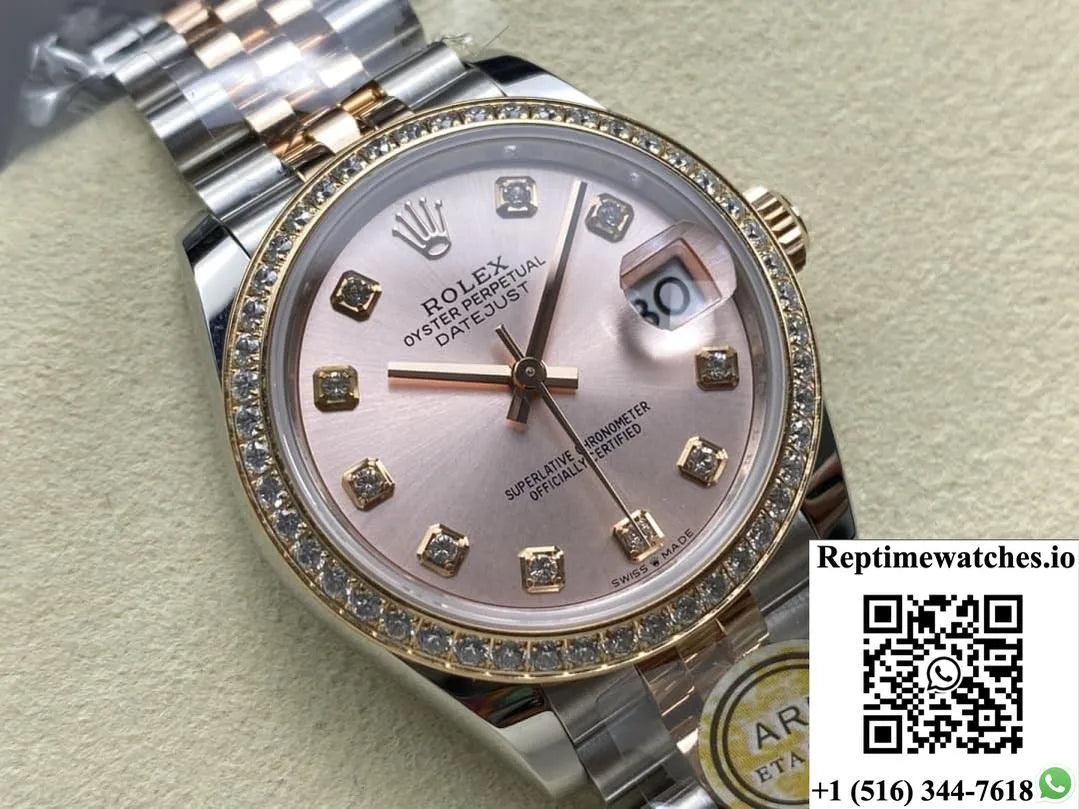 Rolex Datejust M278381Rbr-0024 Ar Factory Diamond Hour Markers-Rep Time Watches