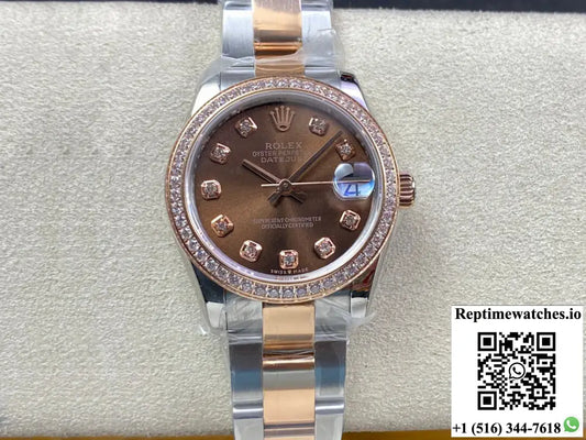 Rolex Datejust M278381RBR-0027 31MM EW Factory Diamond Bezel - Watches