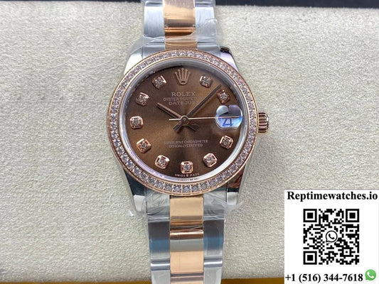 Rolex Datejust M278381Rbr-0027 31Mm Ew Factory Diamond Bezel-Rep Time Watches