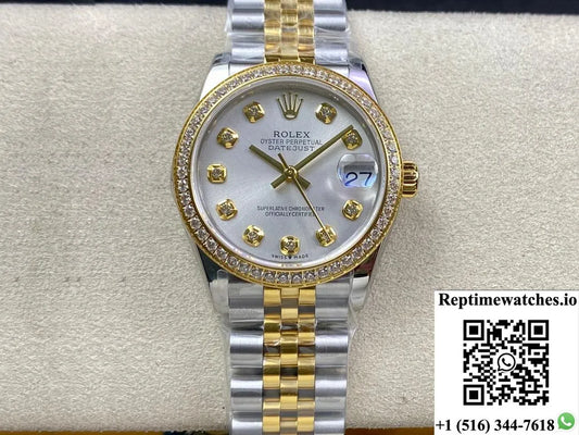 Rolex Datejust M278383Rbr-0020 31Mm Ew Factory Yellow Gold-Rep Time Watches