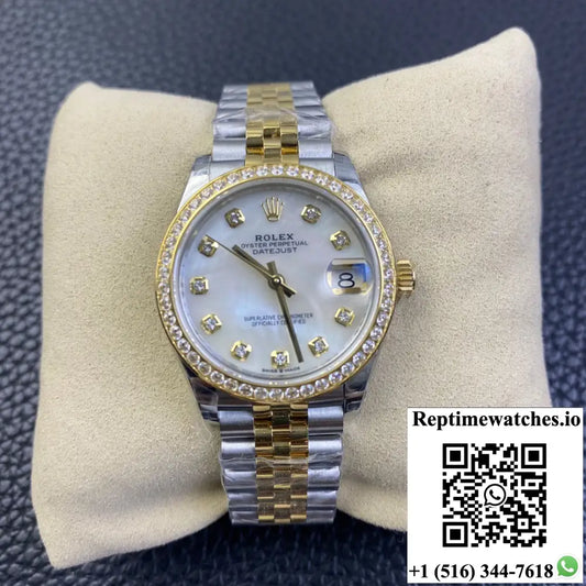 Rolex Datejust M278383RBR-0028 31MM EW Factory Diamond Bezel - Watches