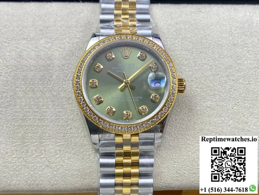 Rolex Datejust M278383RBR-0030 31MM EW Factory Green Dial - Watches