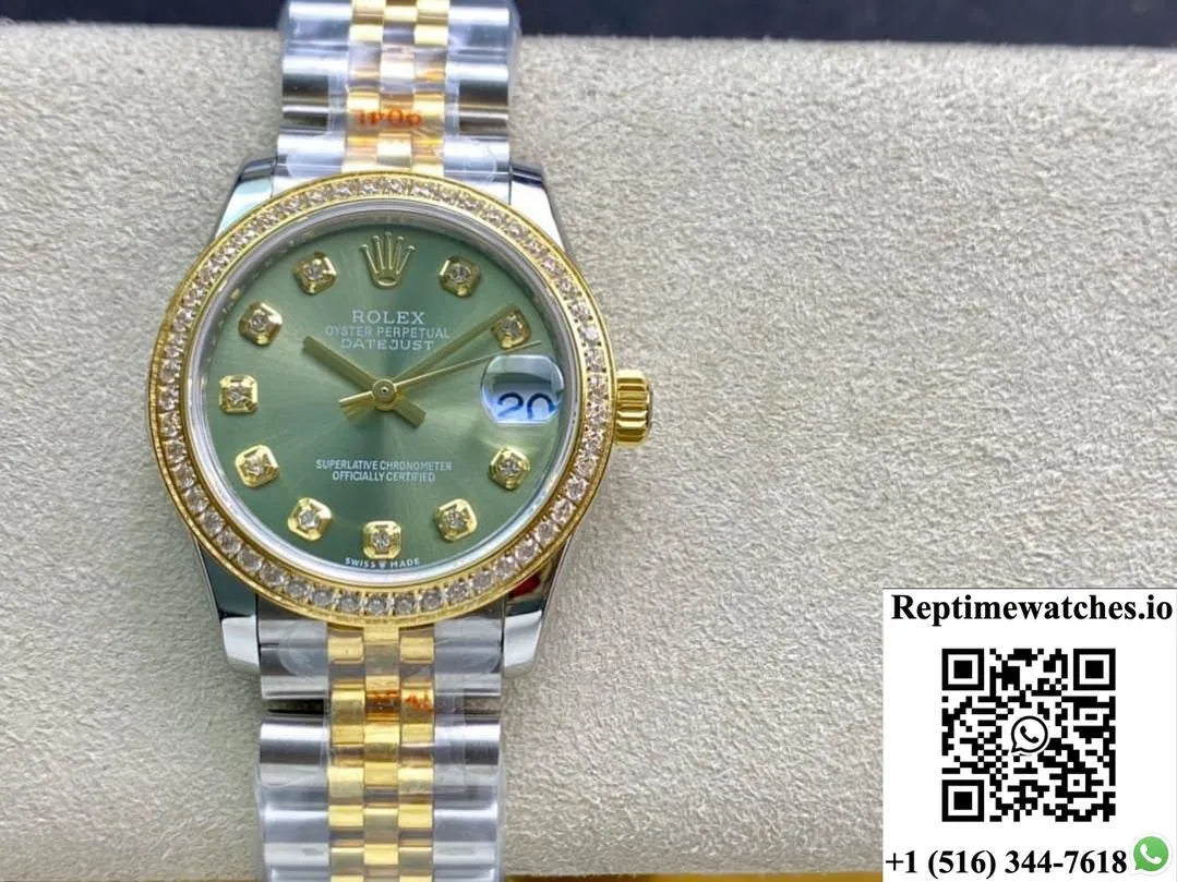 Rolex Datejust M278383Rbr-0030 Gs Factory With Diamond Hour Markers-Rep Time Watches