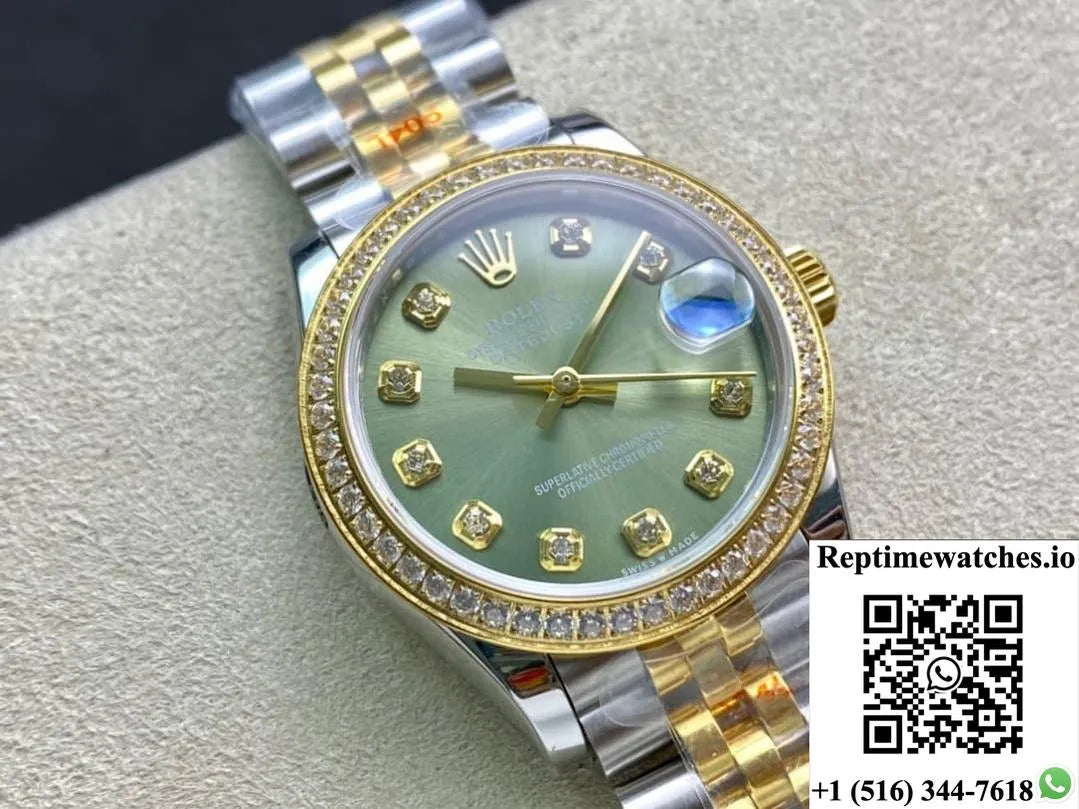 Rolex Datejust M278383Rbr-0030 Gs Factory With Diamond Hour Markers-Rep Time Watches
