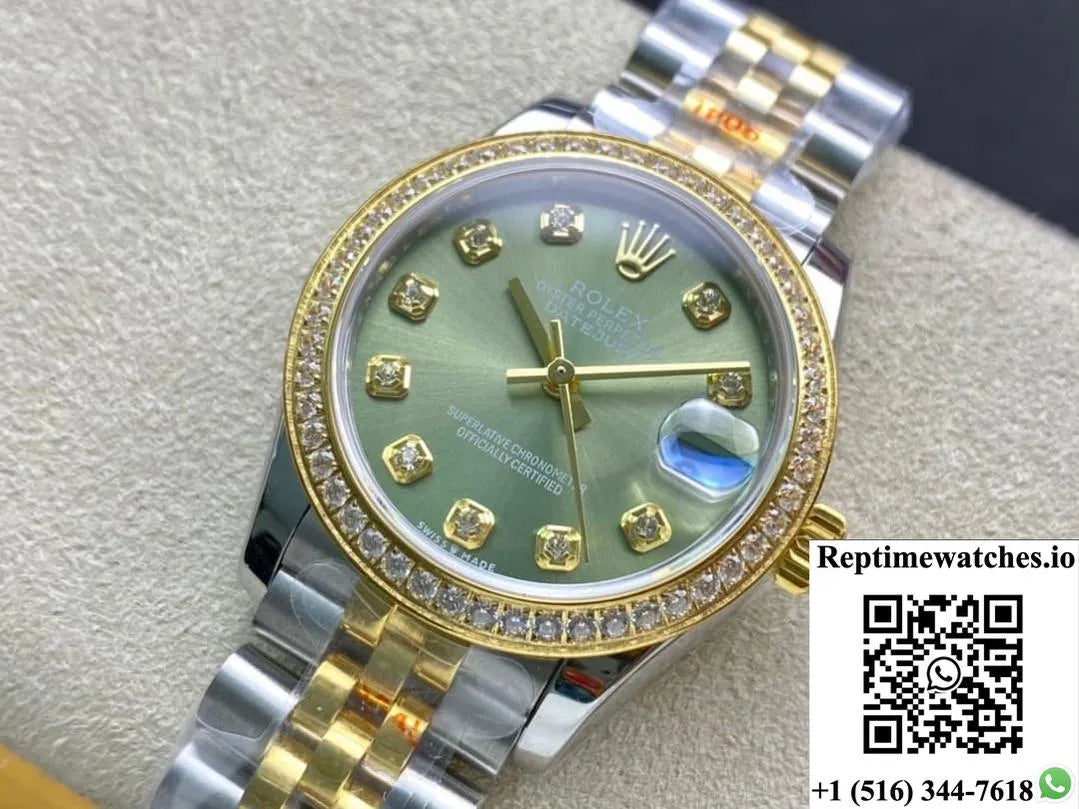 Rolex Datejust M278383Rbr-0030 Gs Factory With Diamond Hour Markers-Rep Time Watches