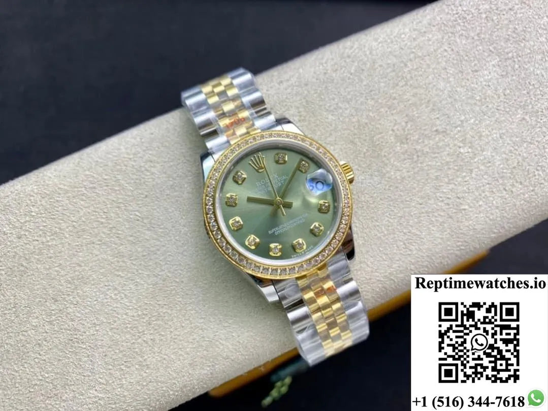 Rolex Datejust M278383Rbr-0030 Gs Factory With Diamond Hour Markers-Rep Time Watches