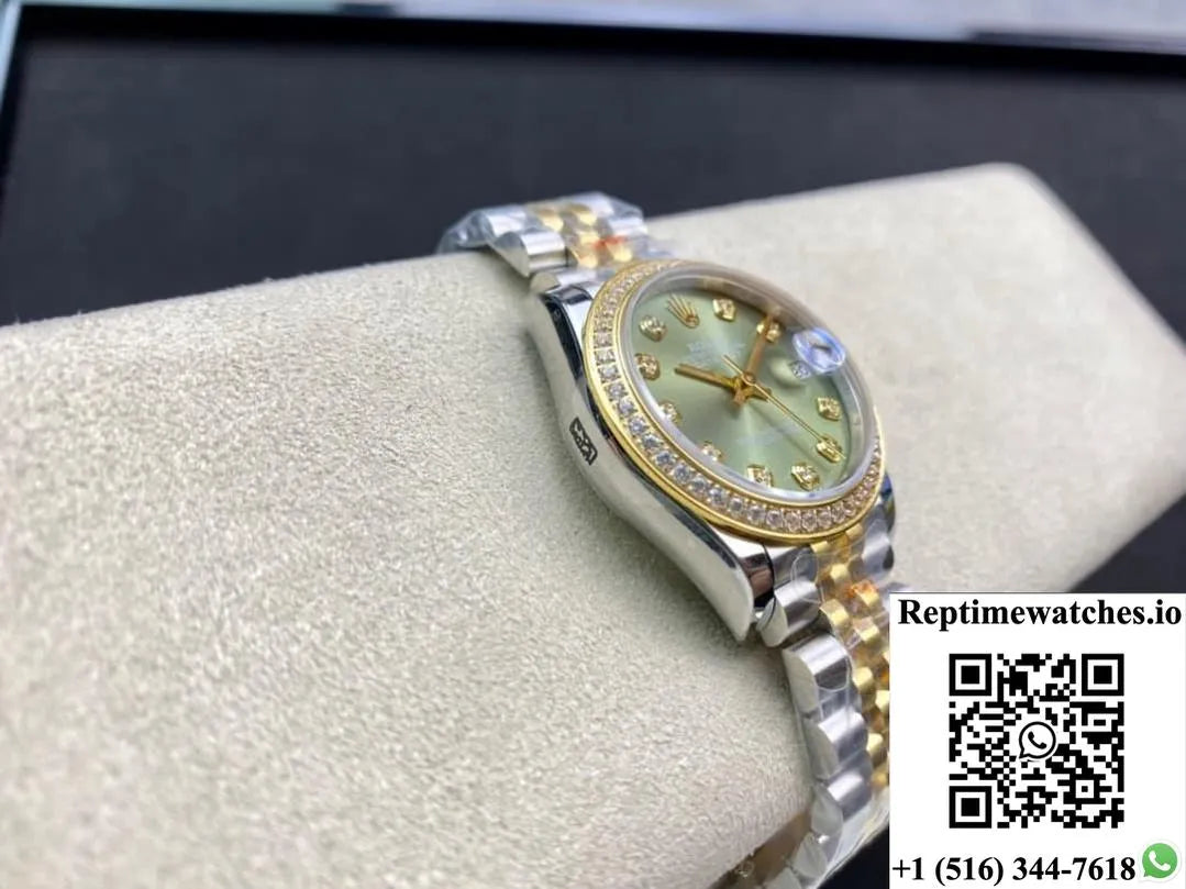 Rolex Datejust M278383Rbr-0030 Gs Factory With Diamond Hour Markers-Rep Time Watches