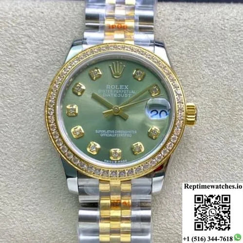 Rolex Datejust M278383Rbr-0030 Gs Factory With Diamond Hour Markers-Rep Time Watches