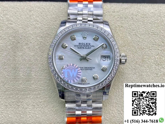 Rolex Datejust M278384Rbr-0008 Tw Factory Diamond Bezel-Rep Time Watches