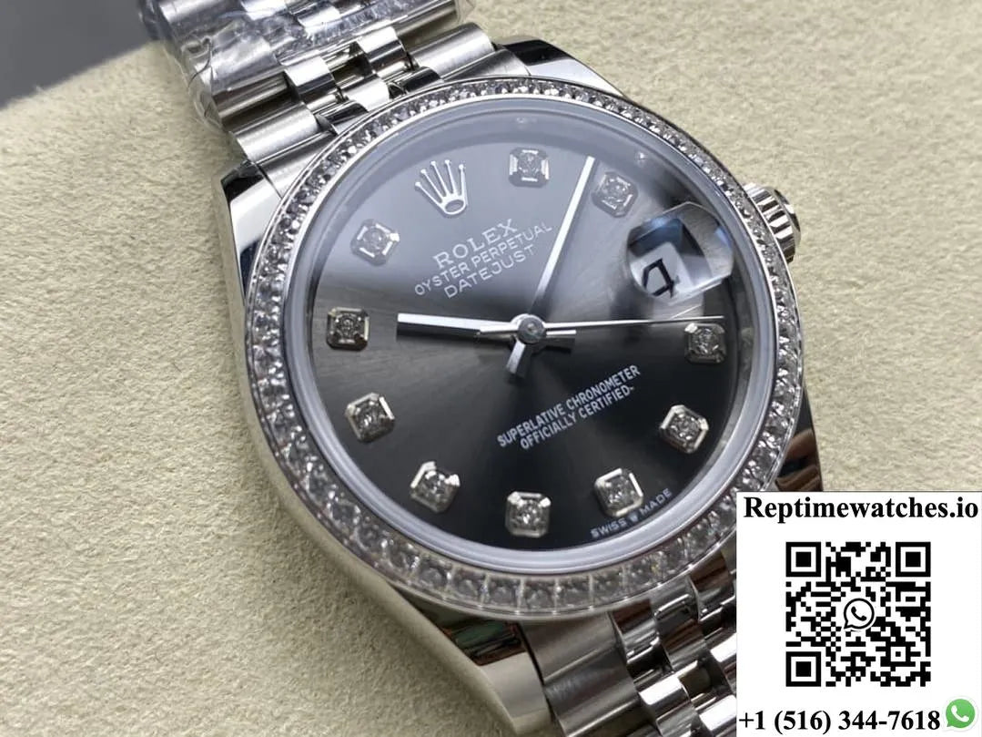 Rolex Datejust M278384Rbr-0010 Ar Factory Diamond Hour Markers-Rep Time Watches