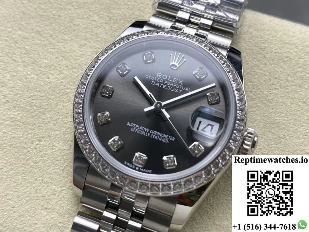 Rolex Datejust M278384Rbr-0010 Ar Factory Diamond Hour Markers-Rep Time Watches