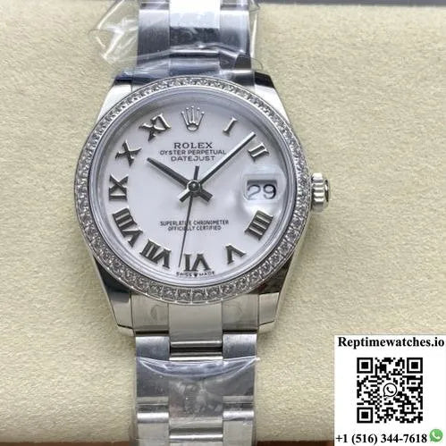 Rolex Datejust M278384Rbr-0013 Ar Factory White Dial-Rep Time Watches