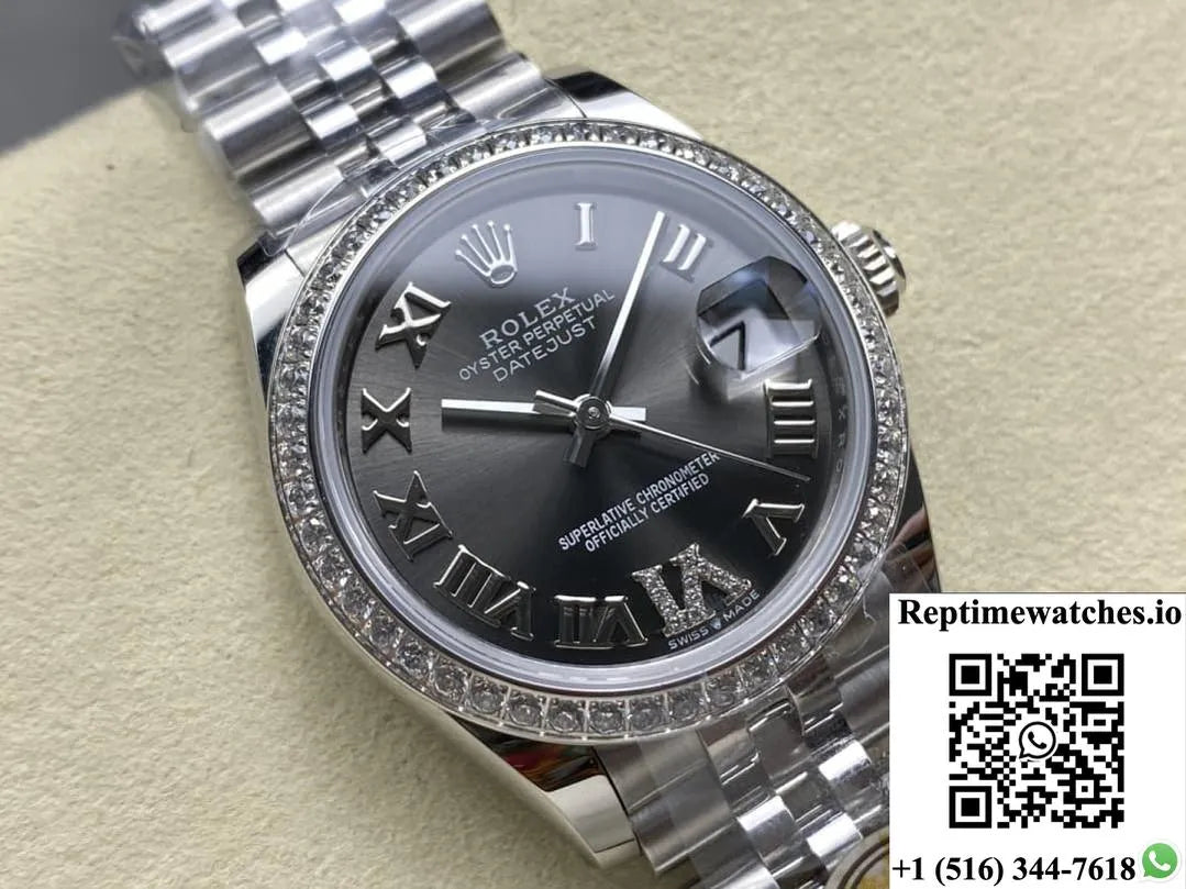 Rolex Datejust M278384Rbr-0032 Ar Factory Roman Numerals-Rep Time Watches