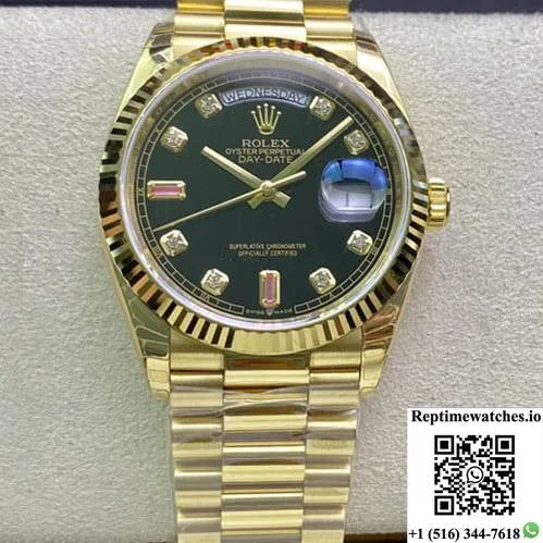 Rolex Day Date 118208 Ew Factory Yellow Gold-Rep Time Watches