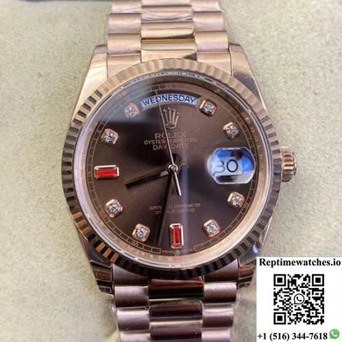 Rolex Day Date 118235 Ew Factory Rose Gold-Rep Time Watches