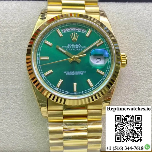 Rolex Day Date 118238 EW Factory Green Dial - Watches