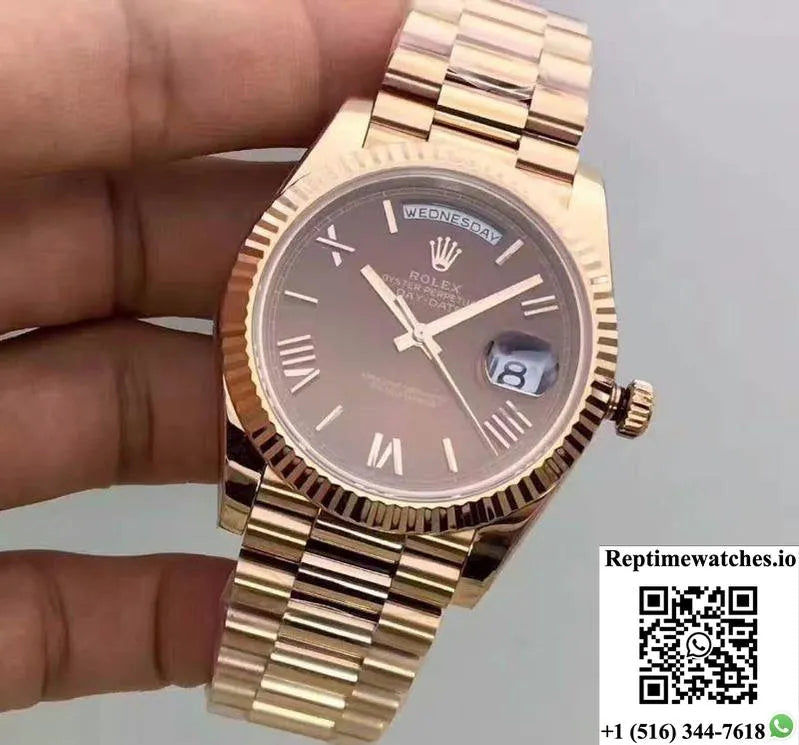 Rolex Day Date 228235 2018 40Mm Ew Factory Purple Dial-Rep Time Watches