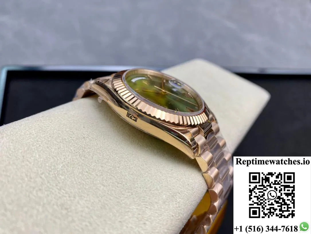 Rolex Day Date 228235 40Mm Ew Factory Green Dial-Rep Time Watches