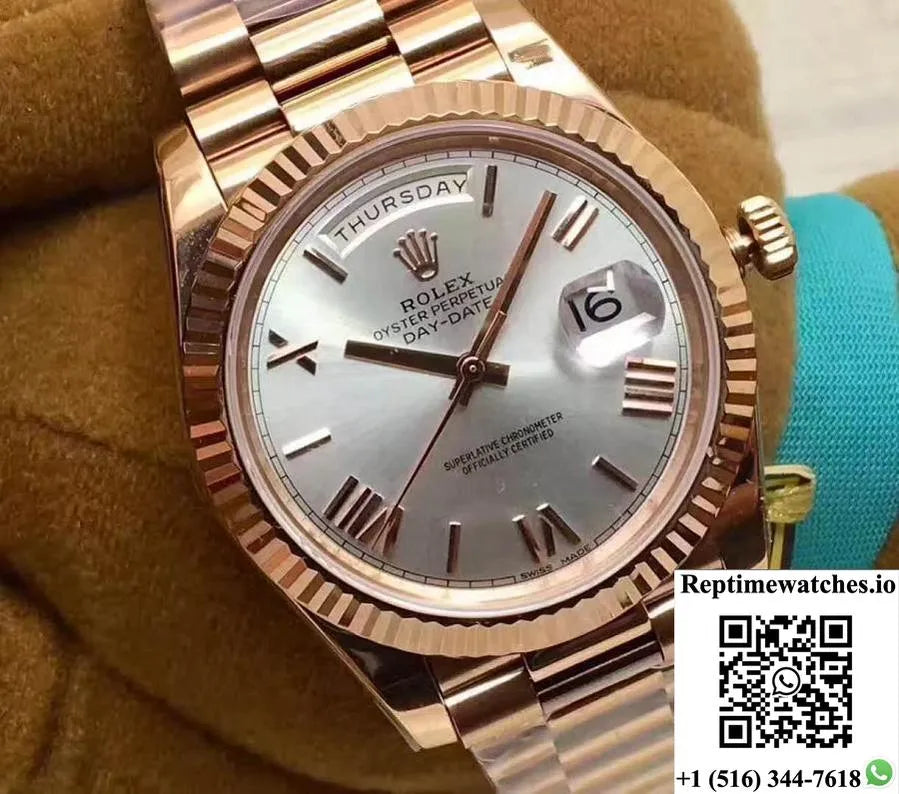 Rolex Day-Date 40 228235 Rose Gold 40Mm Ew Factory Sundust Dial-Rep Time Watches