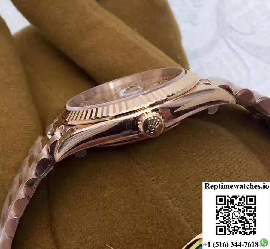 Rolex Day-Date 40 228235 Rose Gold 40Mm Ew Factory Sundust Dial-Rep Time Watches