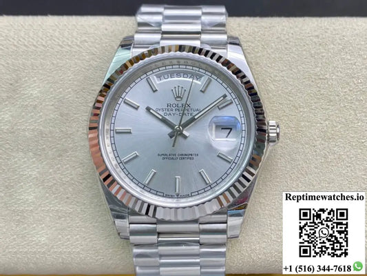 Rolex Day Date 40MM EW Factory Stainless Steel - Watches