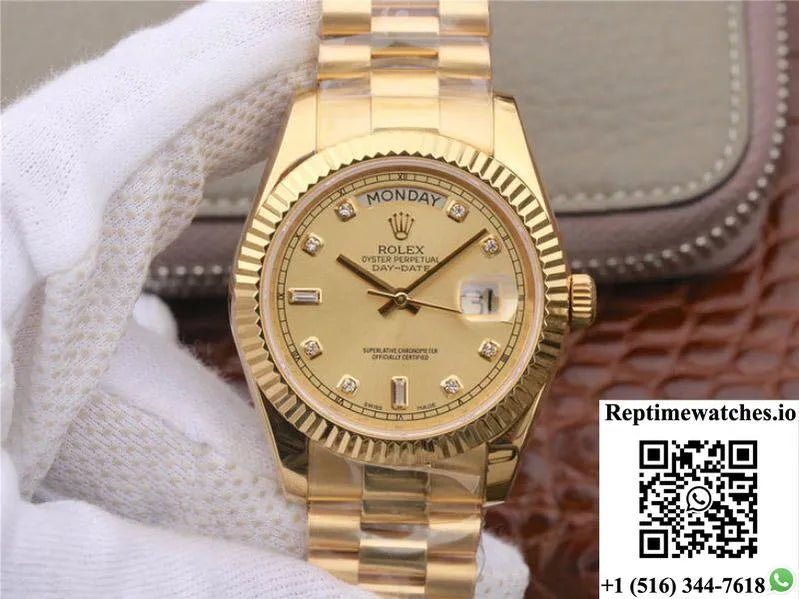 Rolex Day-Date Ii 218238 40Mm Ew Factory 18K Yellow Gold Dial-Rep Time Watches