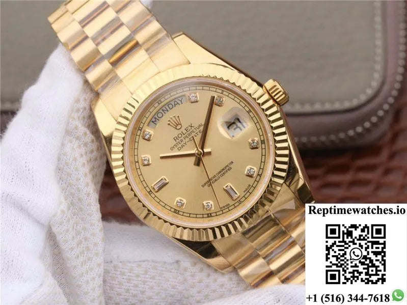 Rolex Day-Date Ii 218238 40Mm Ew Factory 18K Yellow Gold Dial-Rep Time Watches