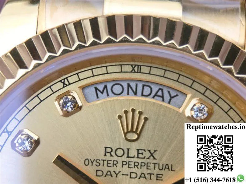 Rolex Day-Date Ii 218238 40Mm Ew Factory 18K Yellow Gold Dial-Rep Time Watches
