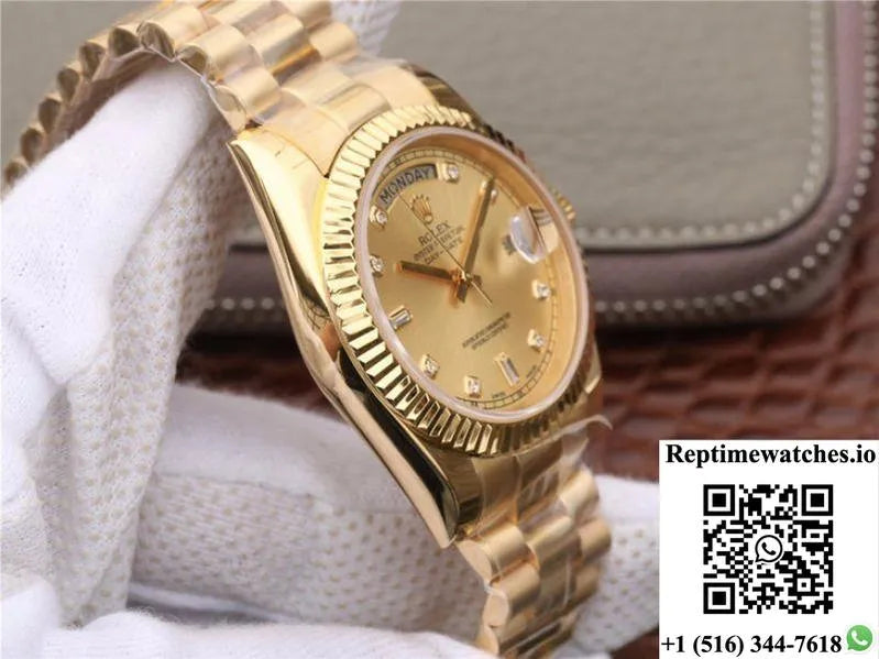 Rolex Day-Date Ii 218238 40Mm Ew Factory 18K Yellow Gold Dial-Rep Time Watches