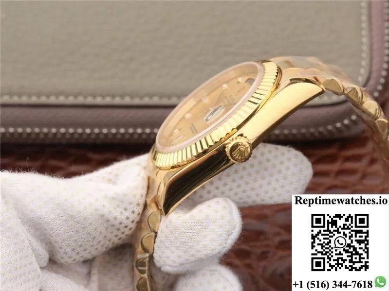 Rolex Day-Date Ii 218238 40Mm Ew Factory 18K Yellow Gold Dial-Rep Time Watches