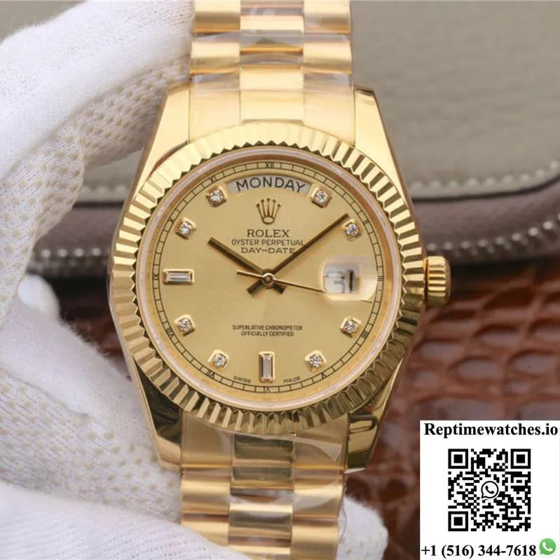 Rolex Day-Date Ii 218238 40Mm Ew Factory 18K Yellow Gold Dial-Rep Time Watches