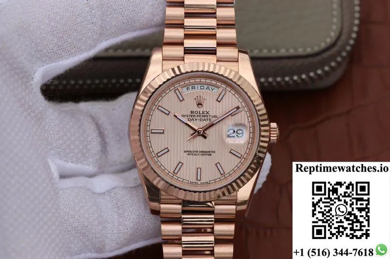 Rolex Day Date Ii 228235 40Mm Ew Factory Rosegold Dial-Rep Time Watches