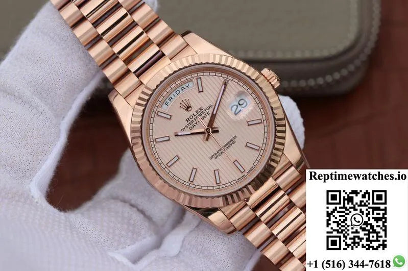Rolex Day Date Ii 228235 40Mm Ew Factory Rosegold Dial-Rep Time Watches