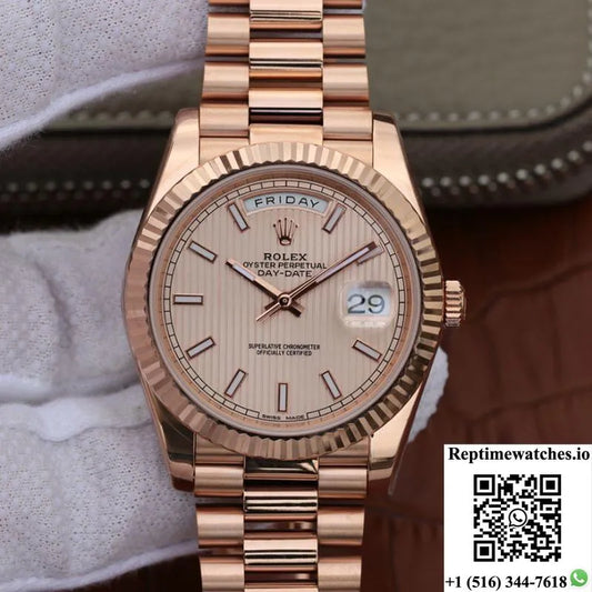 Rolex Day Date Ii 228235 40Mm Ew Factory Rosegold Dial-Rep Time Watches