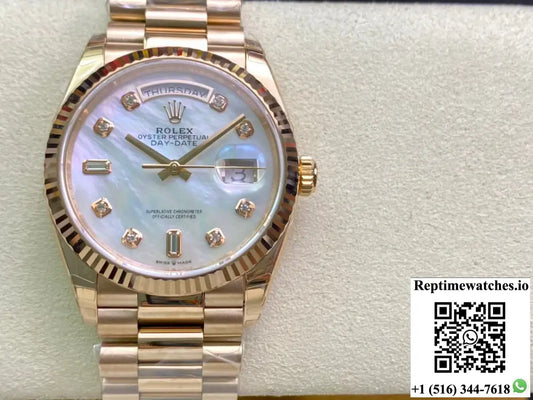 Rolex Day Date M128235-0029 EW Factory White Mother-Of-Pearl Dial - Watches