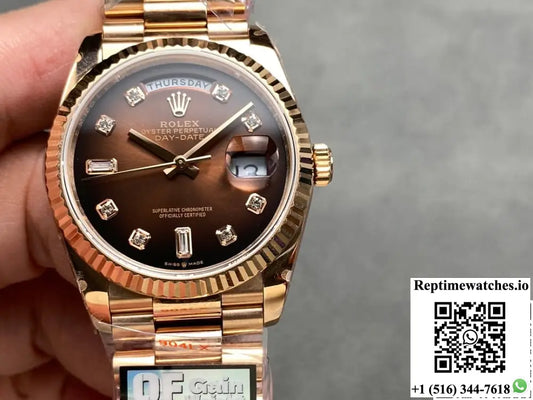 Rolex Day-Date m128235-0037 QF Factory Gradient Brown Dial