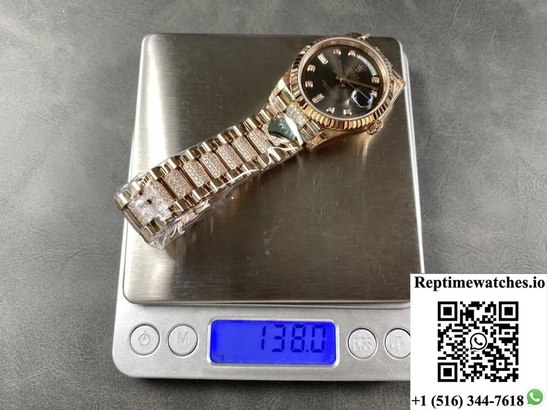 Rolex Day-Date M128235-0051 8+ Factory Diamond Dial-Rep Time Watches